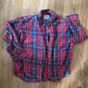 Vintage American eagle distressed red flannel lightweight